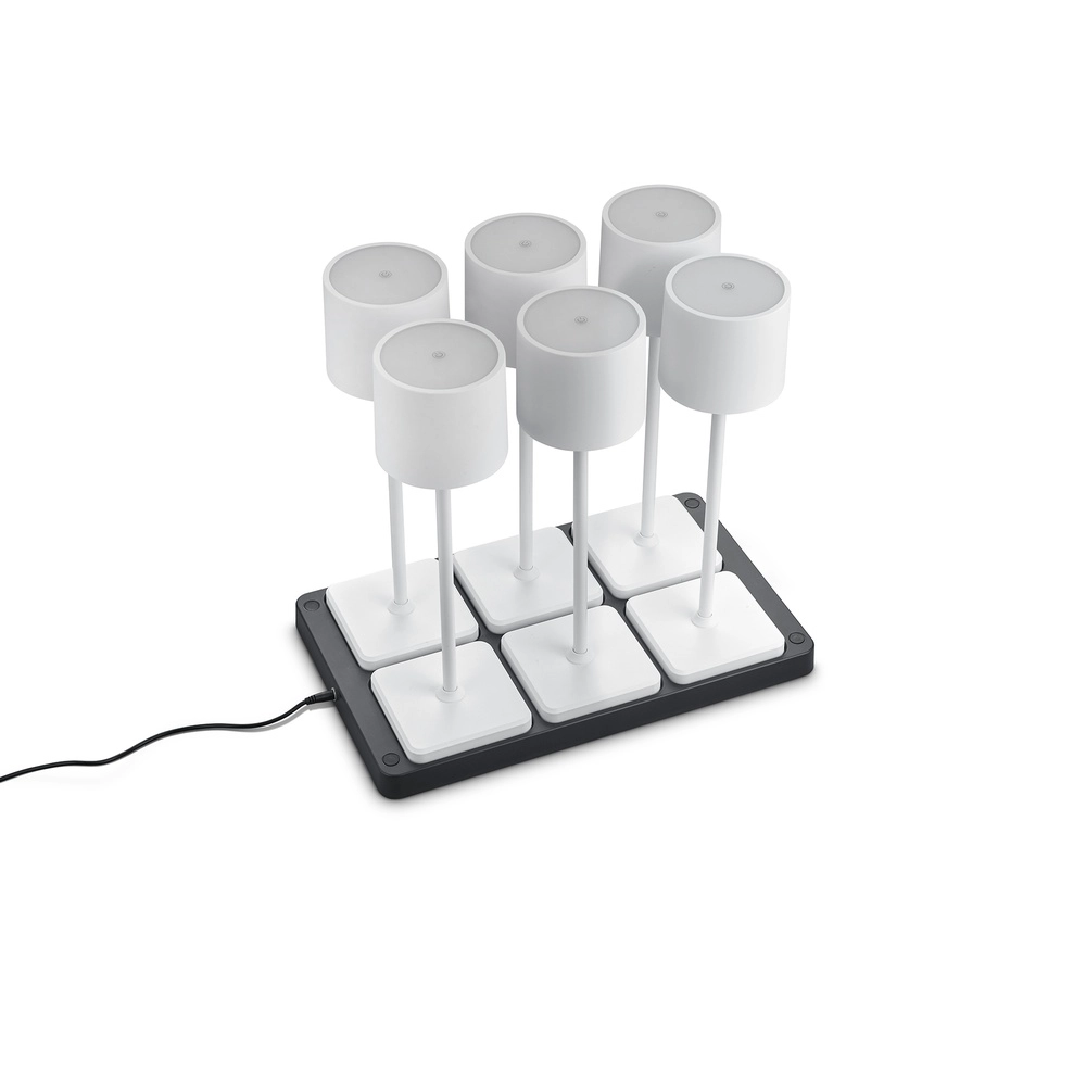 Lot de 6 lampes de table Fernandez blanc Trio 4017807601671