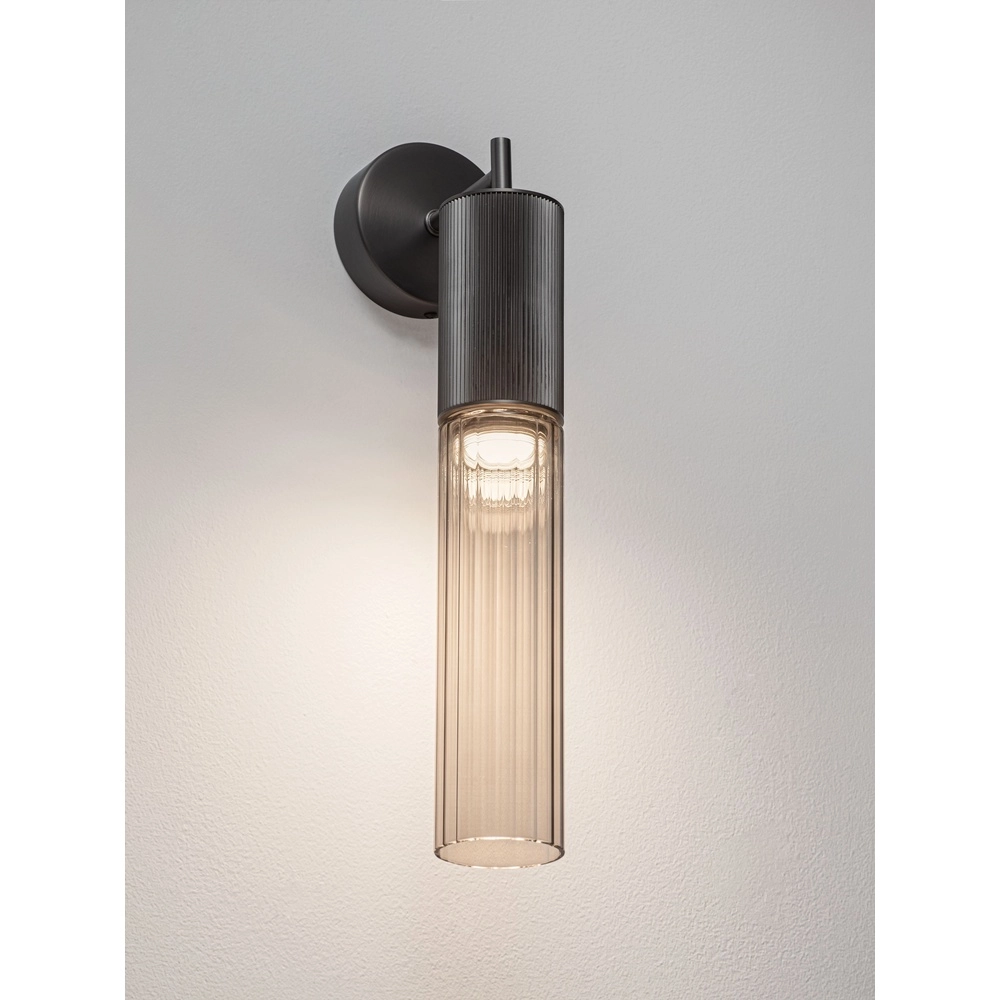 Lampe murale de conception Brielle anthracite avec verre moka Lyora 5212017495440