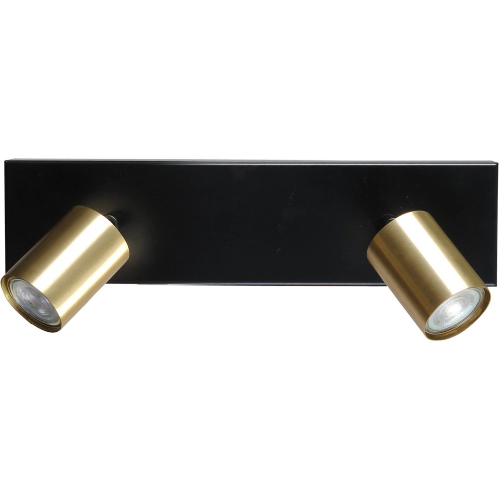 Plafonnier noir Bounce avec 2 points dorés