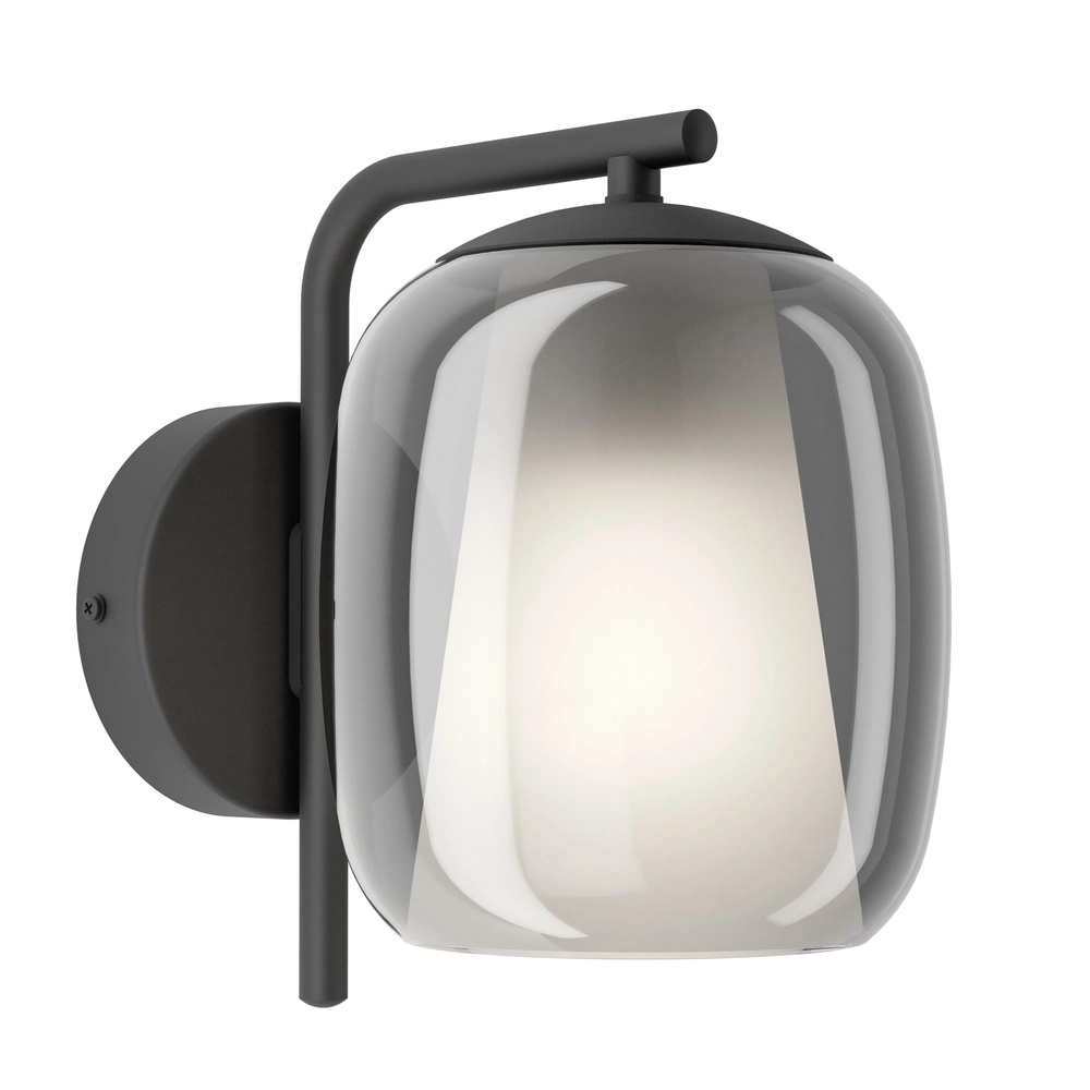 Lampe murale élégante Ciampino Ø 15cm - avec du verre fumé Eglo 9008606332809