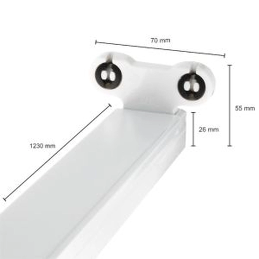 Barre de montage avant LED Tube 2 x 120cm sans fluorescent Lyora 8720143847776