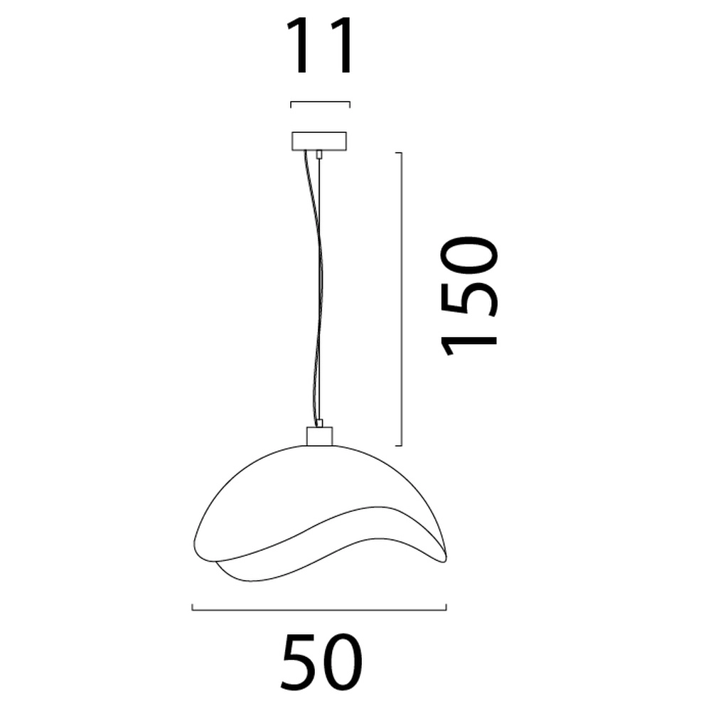 Lampe pendante de conception Volta Ø50 cm - ondulé - sable Masterlight 8718121390130