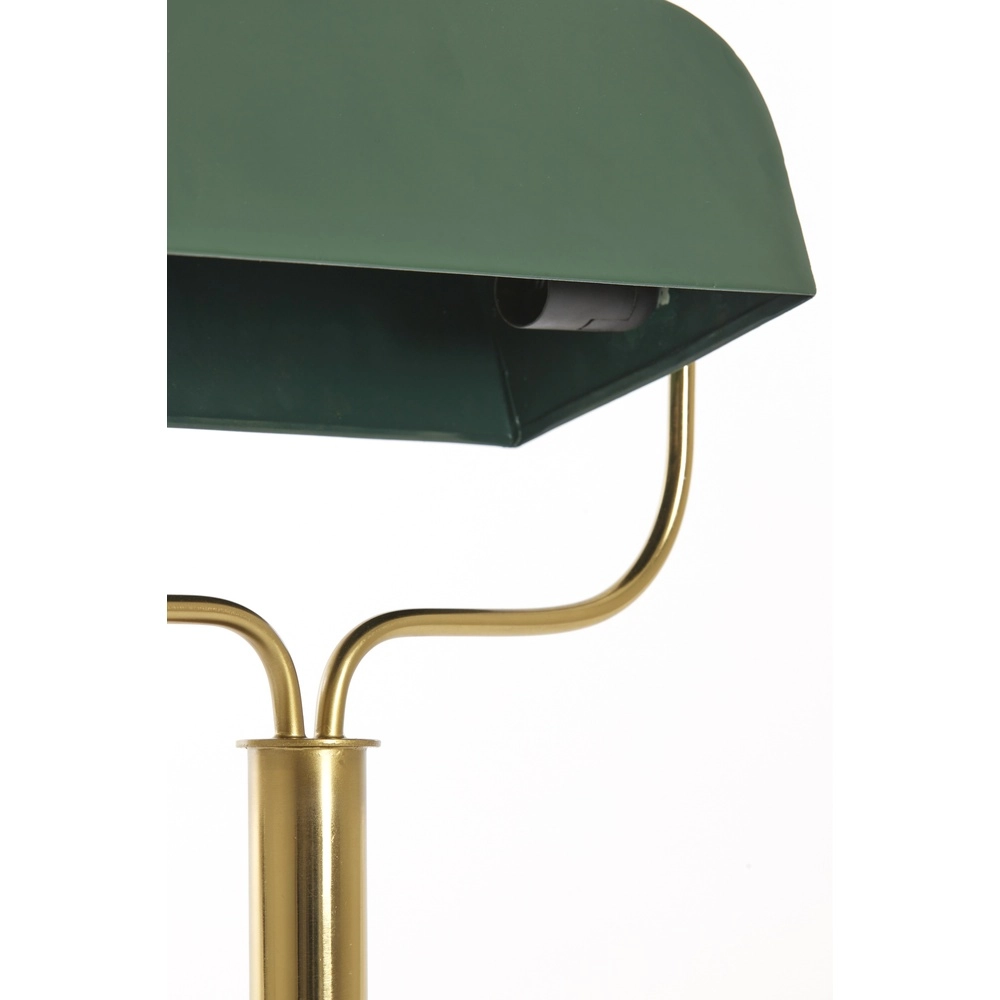Lampe de banquier Ayer Vert foncé avec or Light & Living 8717807742867