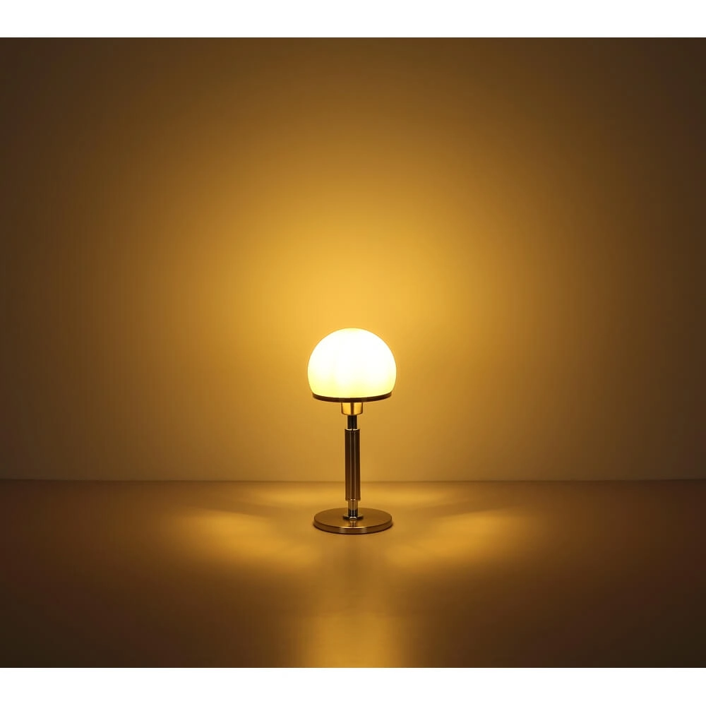 Lampe de table Haku Or avec verre blanc Globo 9007371450312