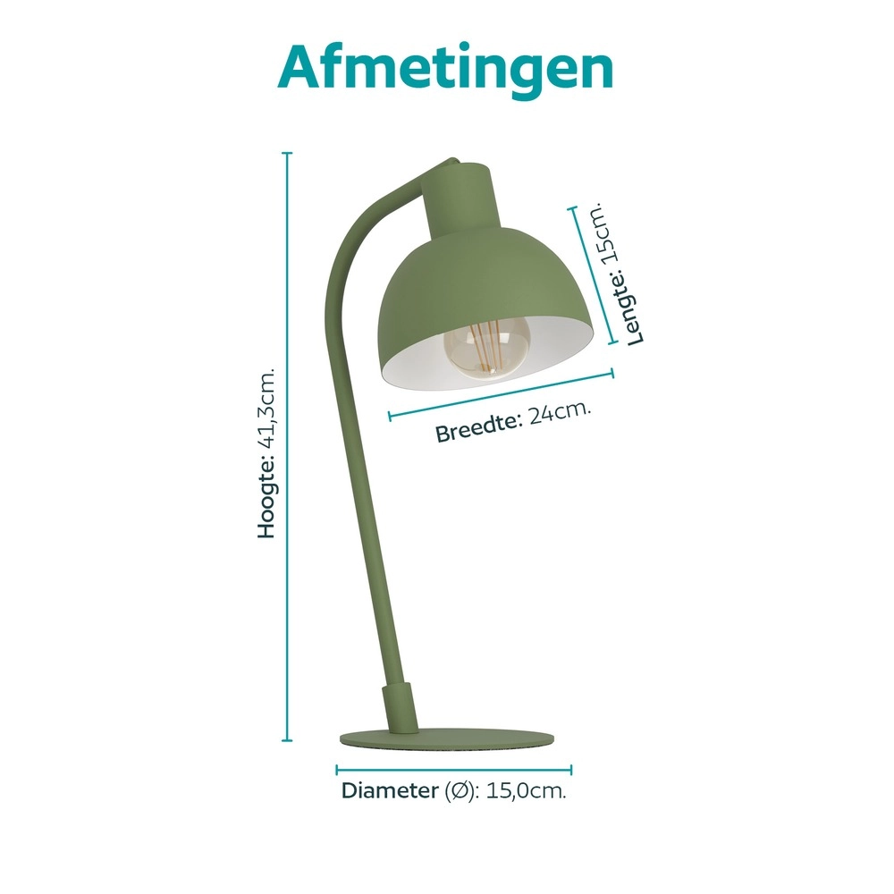 Lampe de table Cazalilla Vert Eglo 9008606405664