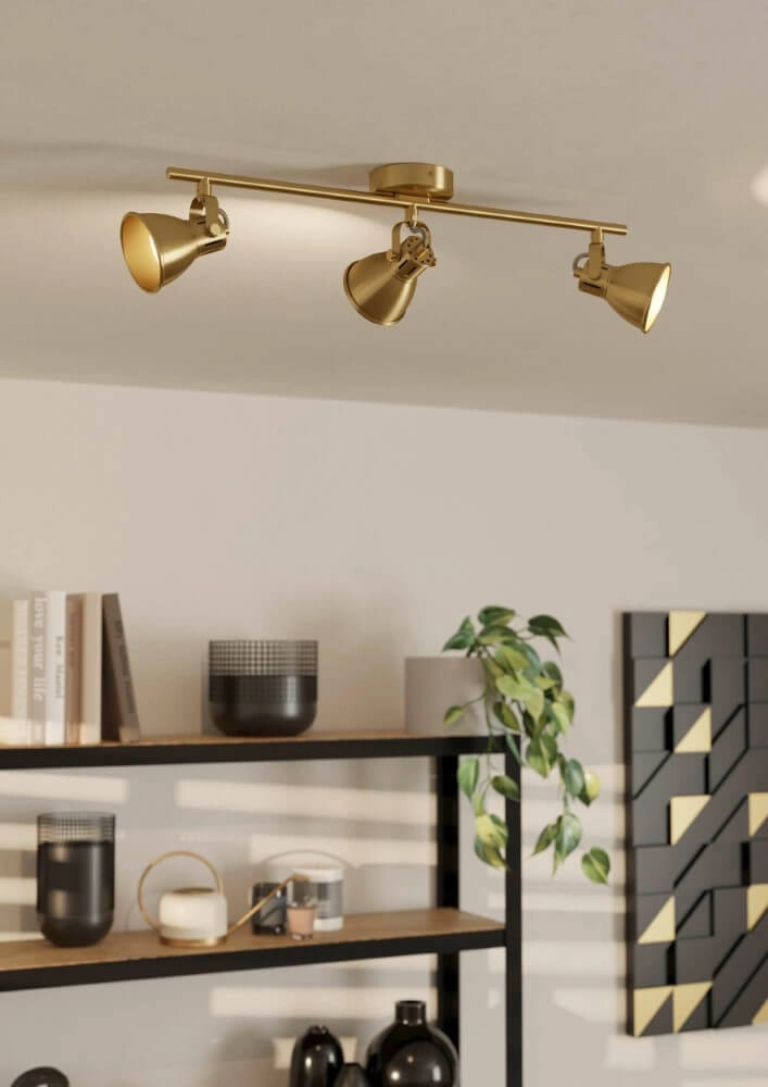 Spot de plafond en laiton Seras 3x GU10 Eglo 9008606235667