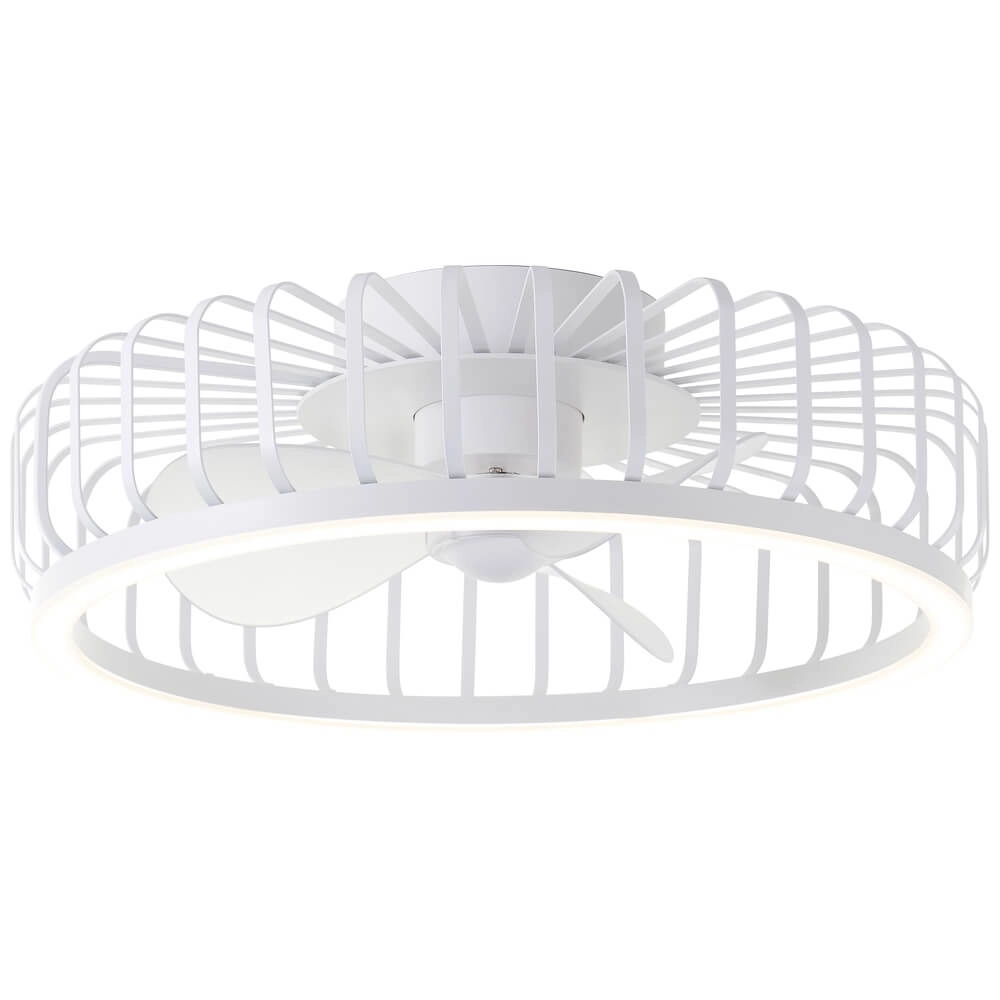 Ventilateur de plafond à lampe filaire Capo blanc Brilliant 4004353453427
