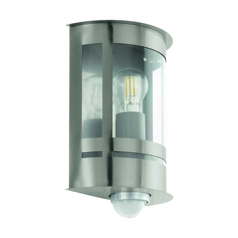 Lampe murale Tribano Acier inoxydable avec capteur