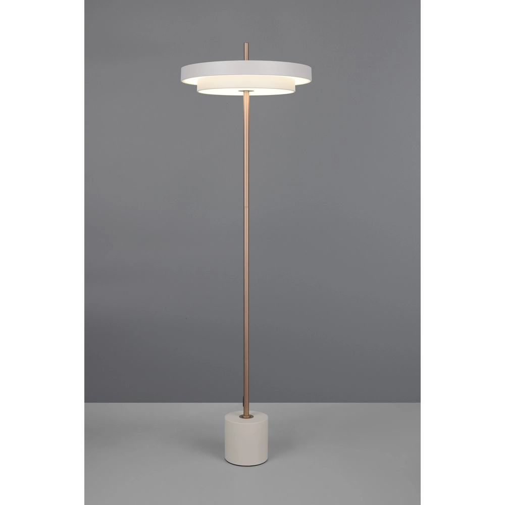 Lampadaire moderne Keaton blanc Trio 4017807655933