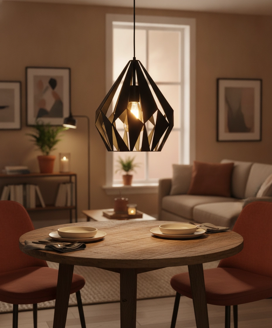Lampe suspendue noire Carlton 1