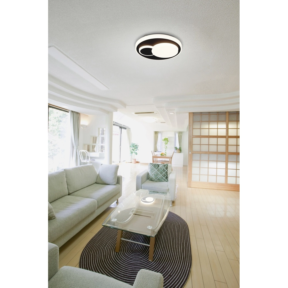 Lampe de plafond moderne Lepreso Rond noir Eglo 9002759756659