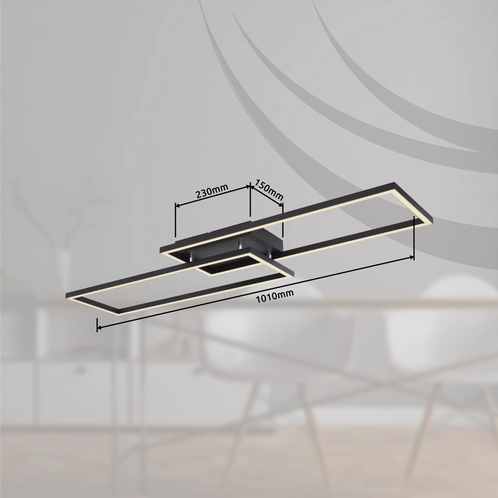Lampe de plafond noire Tatjana Conception Globo 9007371418350