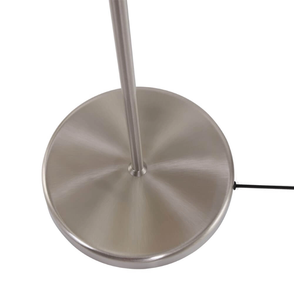 Lampadaire Mexlite 154 cm gris métallisé avec abat-jour blanc Steinhauer 8712746048094