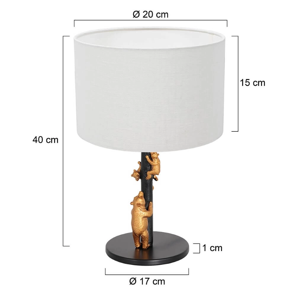 Lampe de table design Animaux avec abat-jour en lin sable Steinhauer 8712746151886