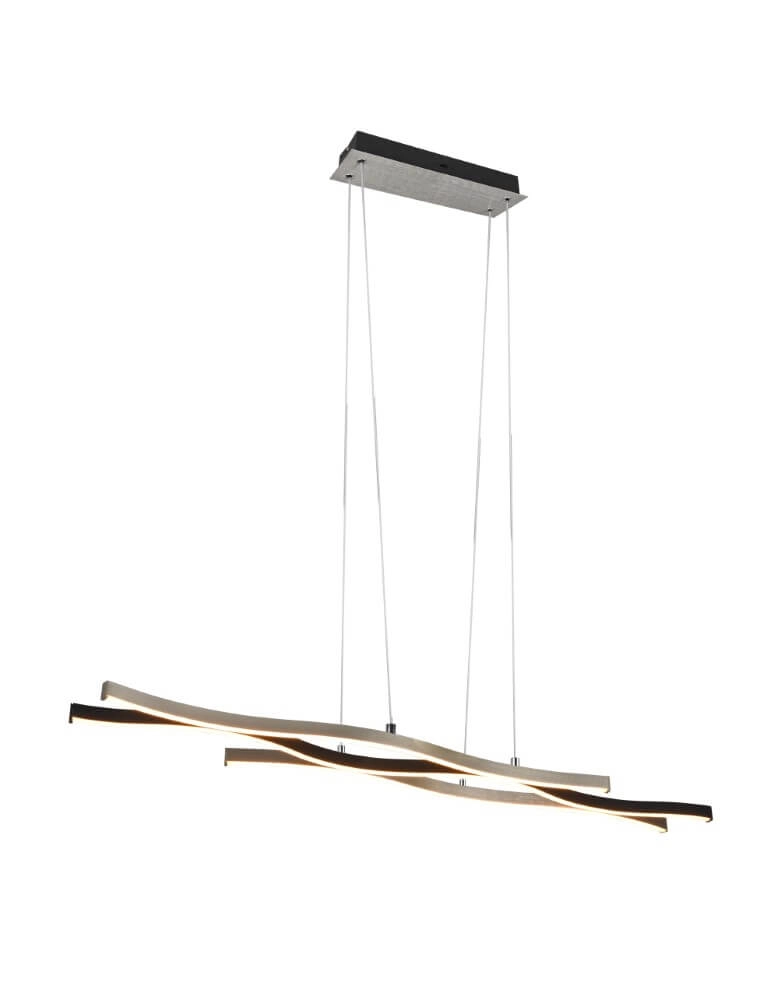 Lampe suspendue Blaze noir avec du métal Trio 4017807540161
