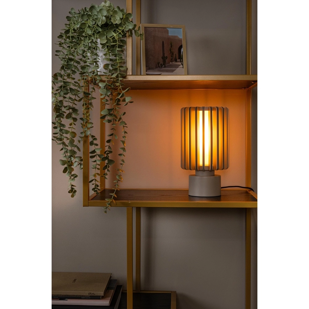 Lampe de table Lambres Ø 15 cm taupe Lucide 5411212452955