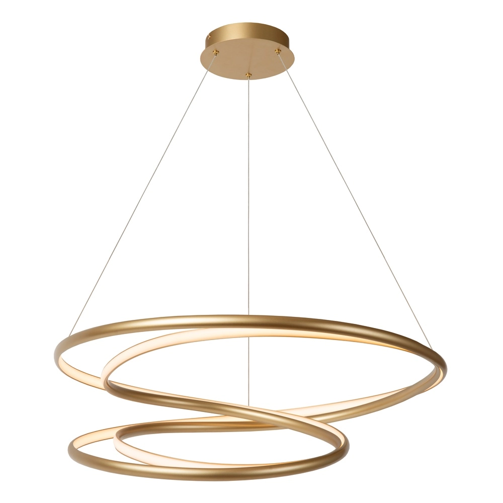 Lampe pendante de conception Sardana Ø 80 cm de boucle dorée