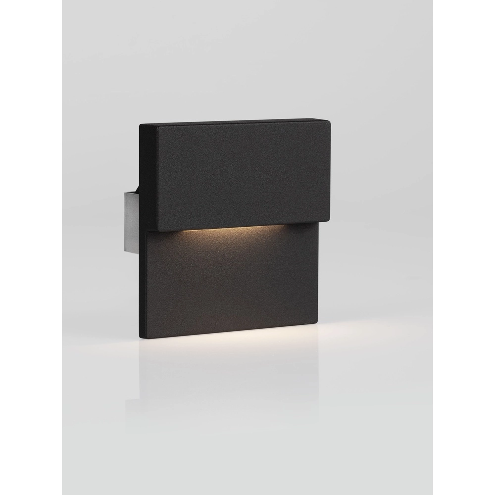 Lampe murale encastrée Dan 2700K noir Lyora 5212017497475
