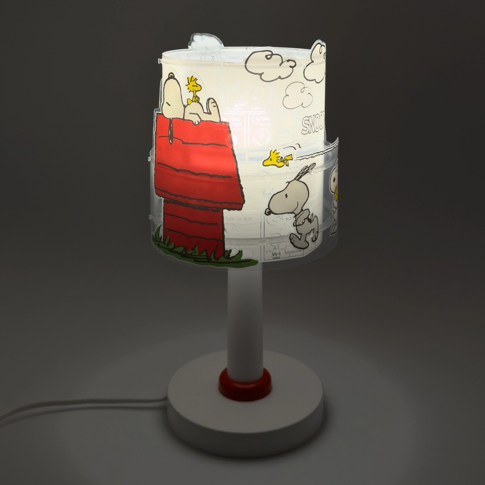 Lampe de table Snoopy blanc avec rouge Dalber 8420406763019