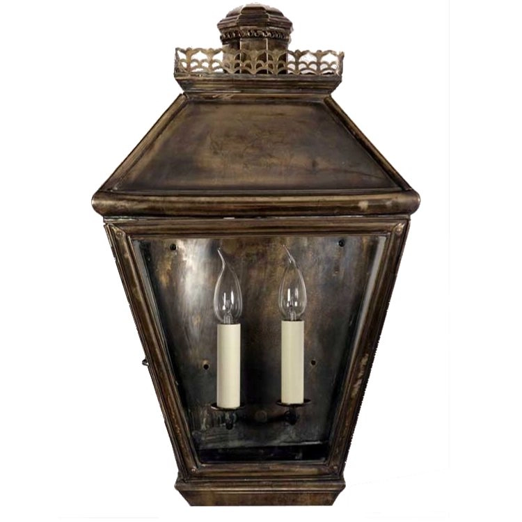 Lampe d'extérieur rurale Large Chateau Passage fait main - cuivre antique (ant)