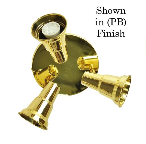 Lampe rurale Spot Disk 3 lumières - cuivre antique (ant) Limehouse