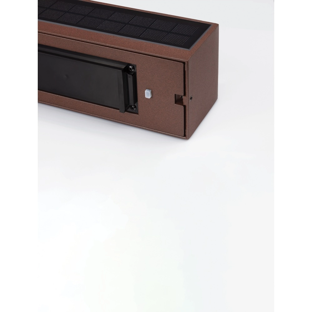 Applique solaire Brown Brun rouille avec bois Lyora 5212017449450