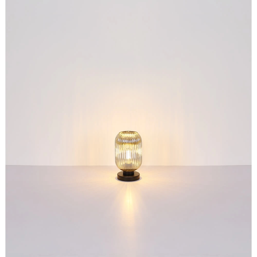 Lampe de table ronde Normy verre fumé Ø 14cm Globo 9007371459285