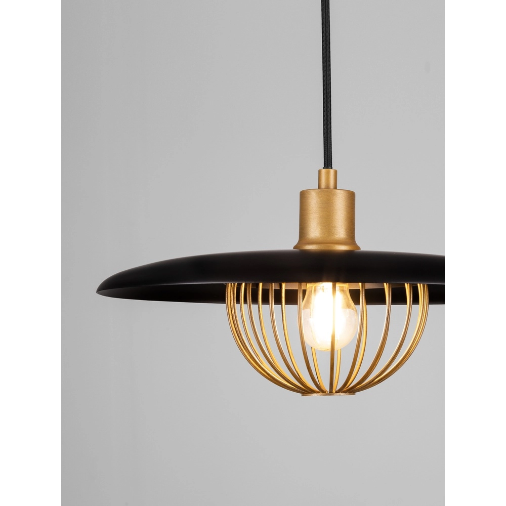 Suspension Fox noir avec or Lyora 5212017433534