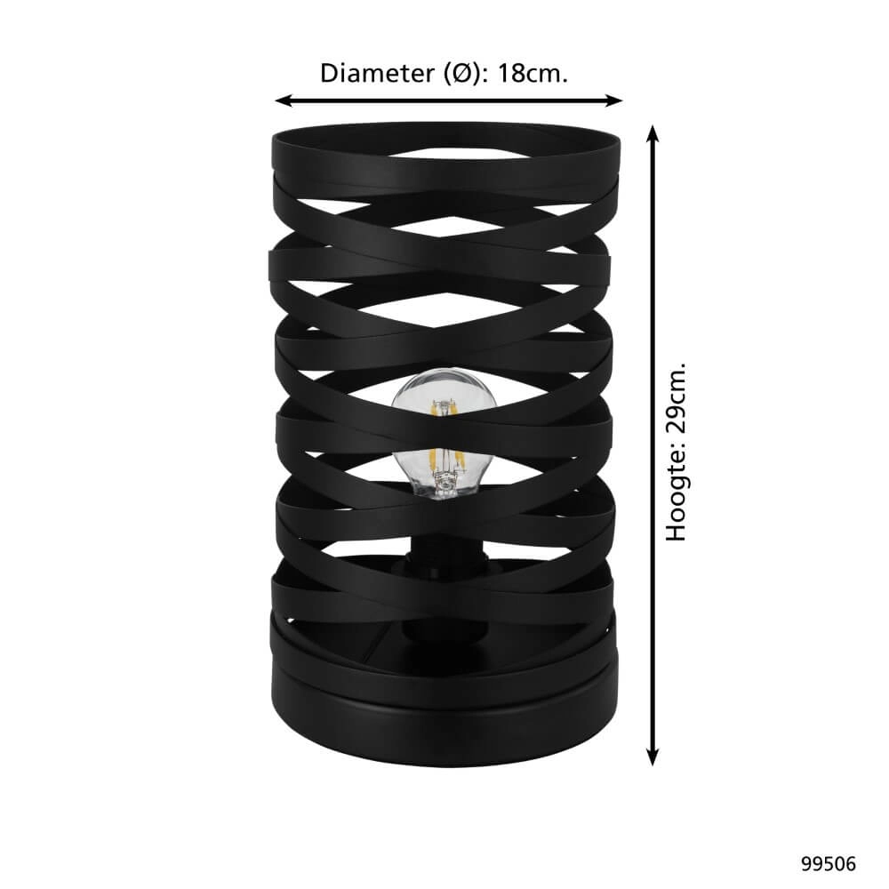 Lampe de table noire Cremella Eglo 9002759995065