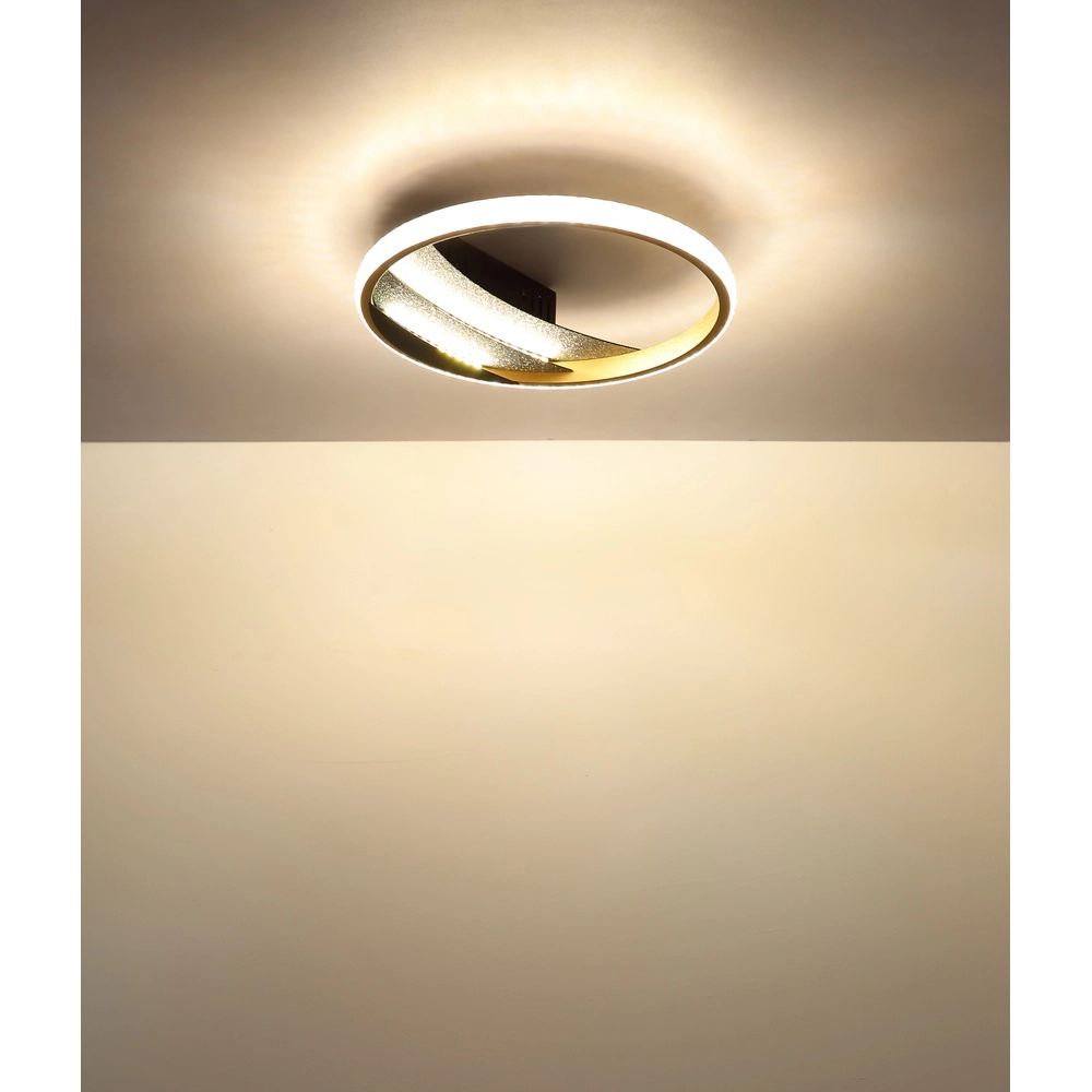 Lampe de plafond unique Constance noir avec or Ø 29,5cm Globo 9007371569847