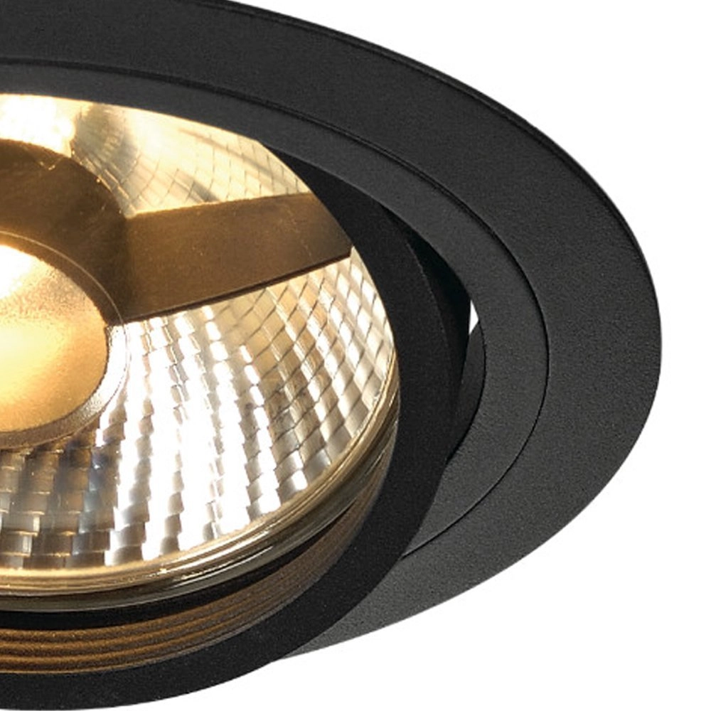 Spot encastrable New Tria ES111 Round noir avec ressorts à lames SLV 4024163150293