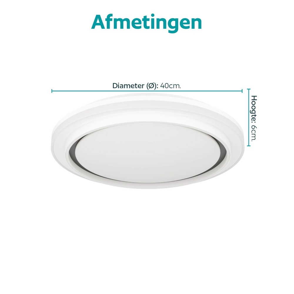 Éclairage de plafond Semovigo blanc Ø 40cm Eglo 9008606391837