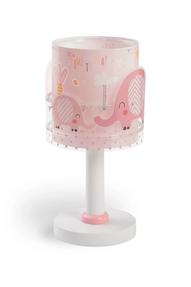 Lampe de table pour chambre d'enfant Little Elephant rose tendre