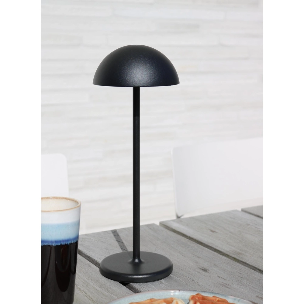 Lampe de table rechargeable Joy IP54 noir Lucide 5411212151940