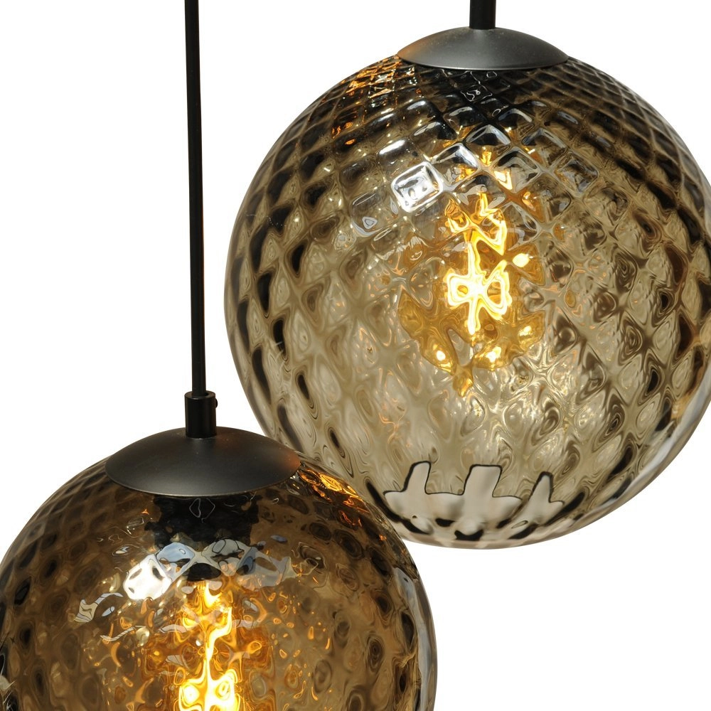 Lampe suspendue 6 lumières Baloton noir Masterlight 8718121217055