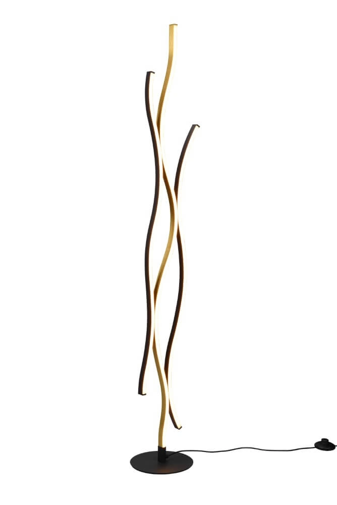 Lampadaire Blaze noir avec de l'or Trio 4017807540390