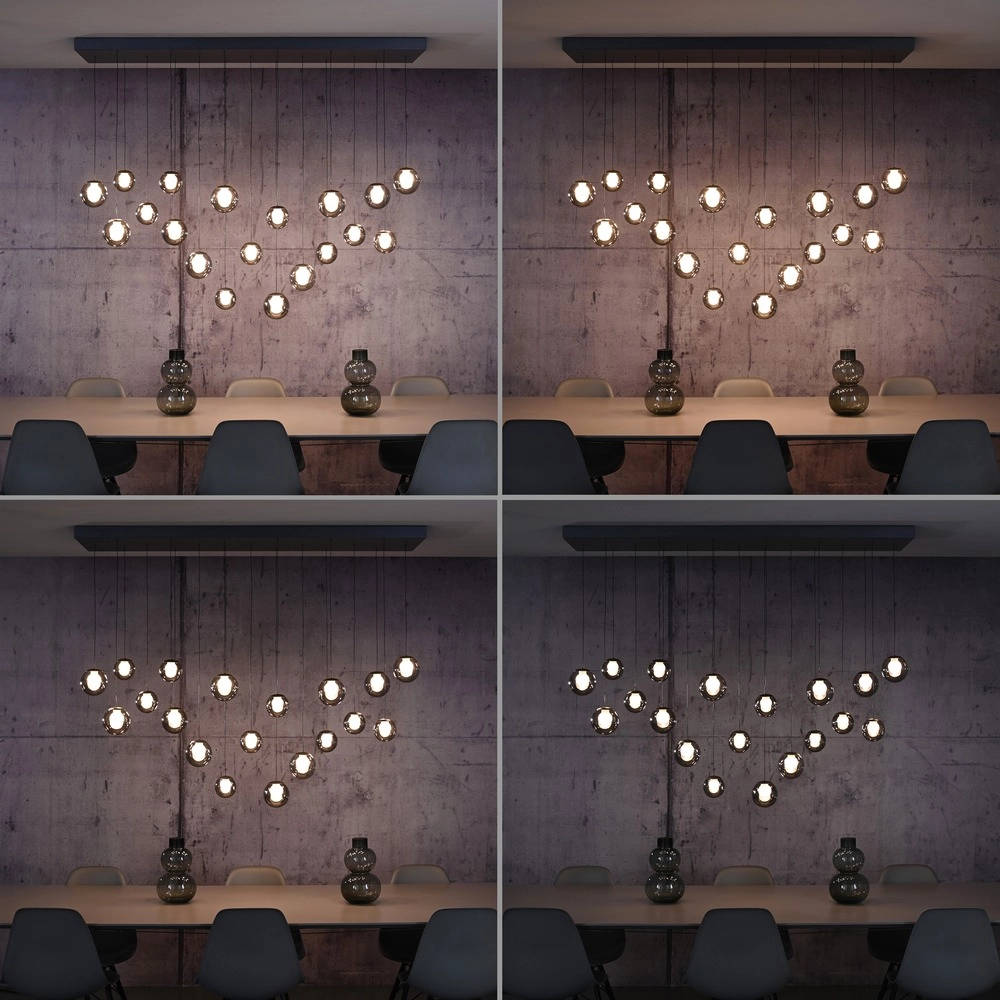 Lampe pendante à 19 lampes Pure Popup Gris mystique Paul Neuhaus 4012248396698