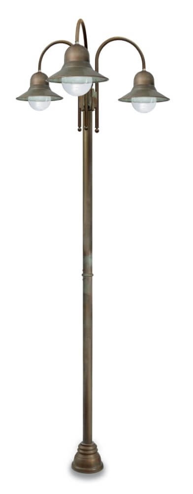 Lampe sur pied Campanula XL - laiton vieilli 3 lumières