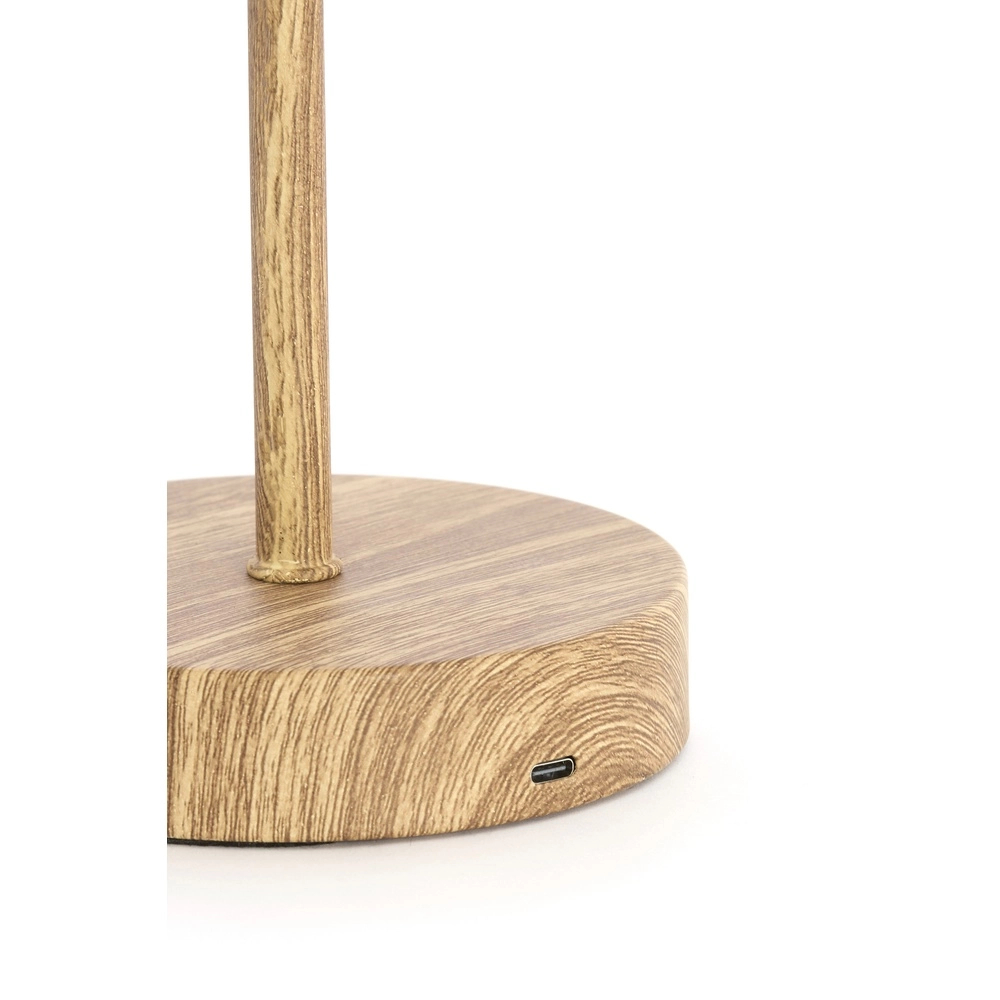 Lampe de table rechargeable Diny Aspect bois avec du blanc Light & Living 8717807816360