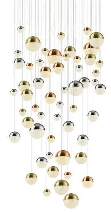 Grande suspension Planets 140cm - 55 lumières Searchlight 5053423159799