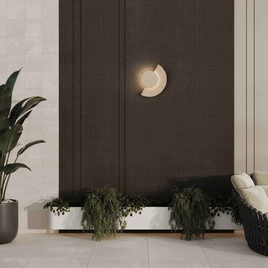 Lampe murale moderne Gloo brun sable - 3000K