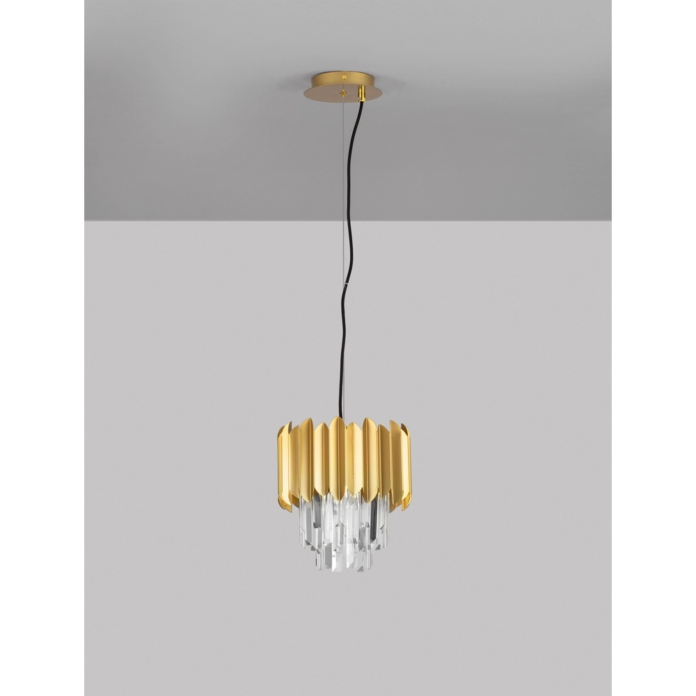 Suspension Magnolia or et cristal Ø 25cm Lyora 5212017434920