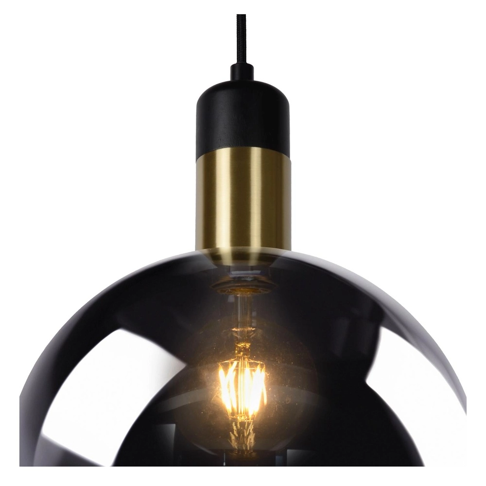 Lampe suspendue Julius Ø verre fumé de 40 cm Lucide 5411212343345