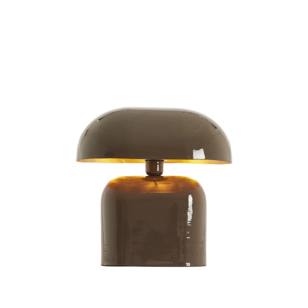Lampe de table Todd ovale - brun foncé brillant Light & Living 8717807818944