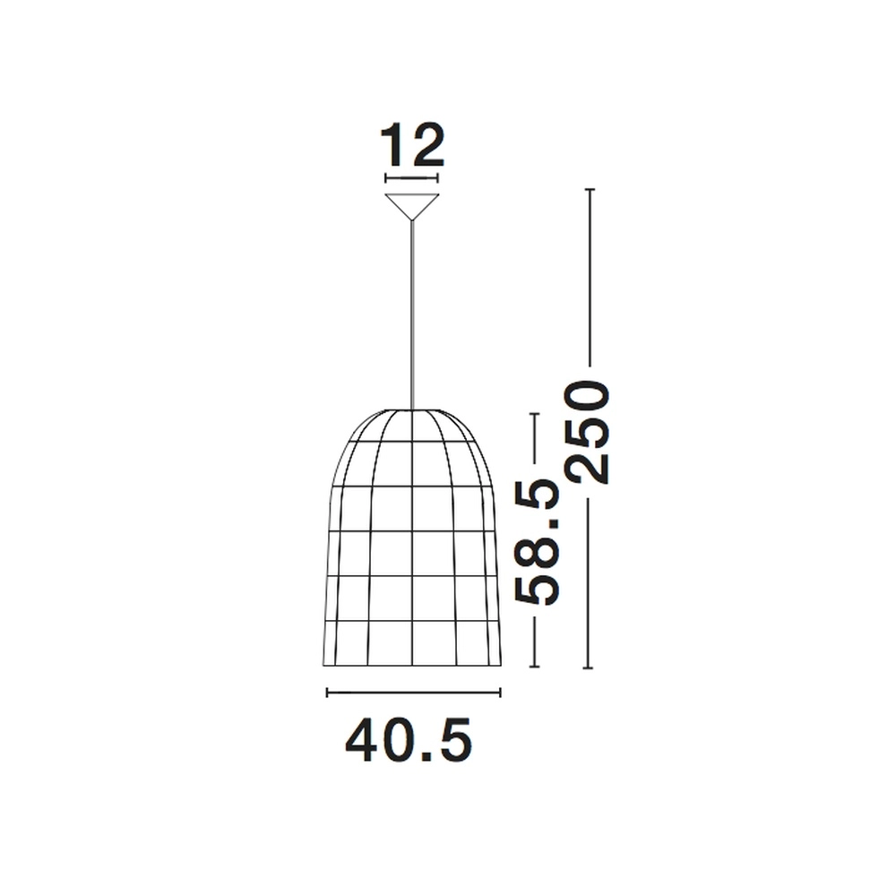 Suspension Aurora rotin Ø 40.5cm Lyora 5212017416551