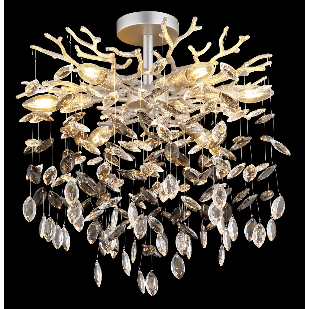 Lampe de plafond Queena Gris argenté Ø 50cm Globo 9007371528653