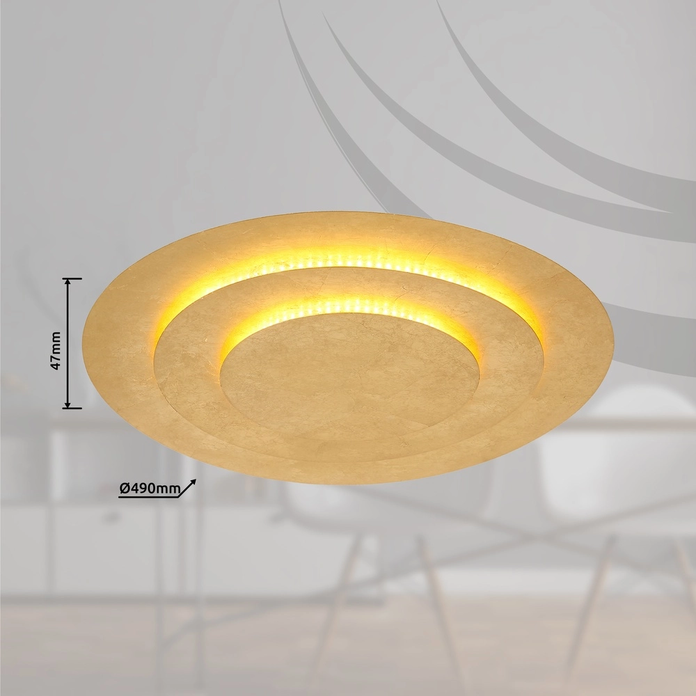 Lampe de plafond dorée Heda Ø 49cm Globo 9007371449538
