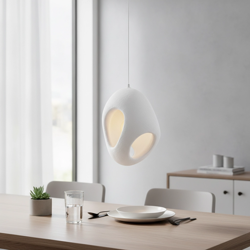 Suspension naturelle Tempus blanc 40cm