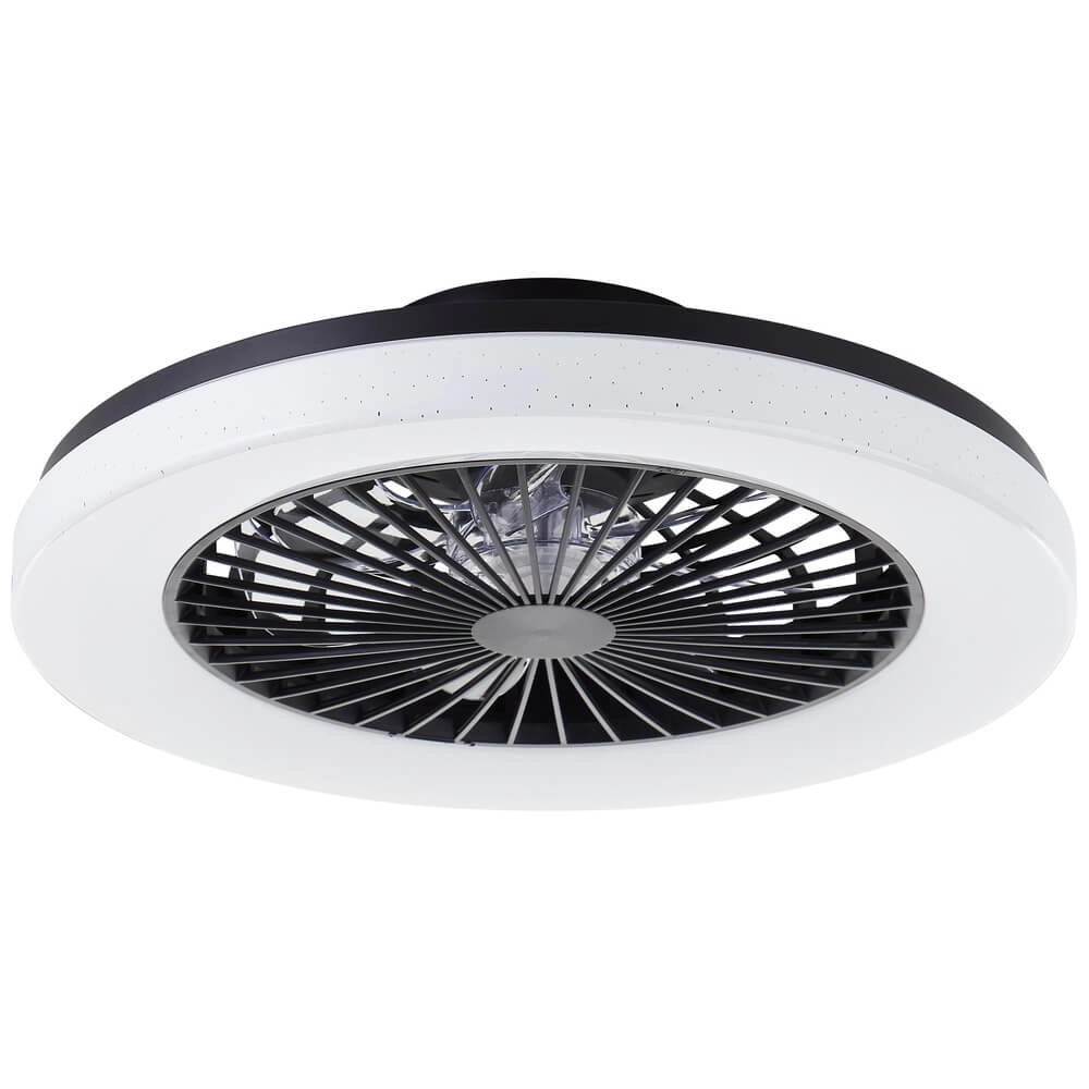Ventilateur de plafond Siano avec lampe - noir Brilliant 4004353453434