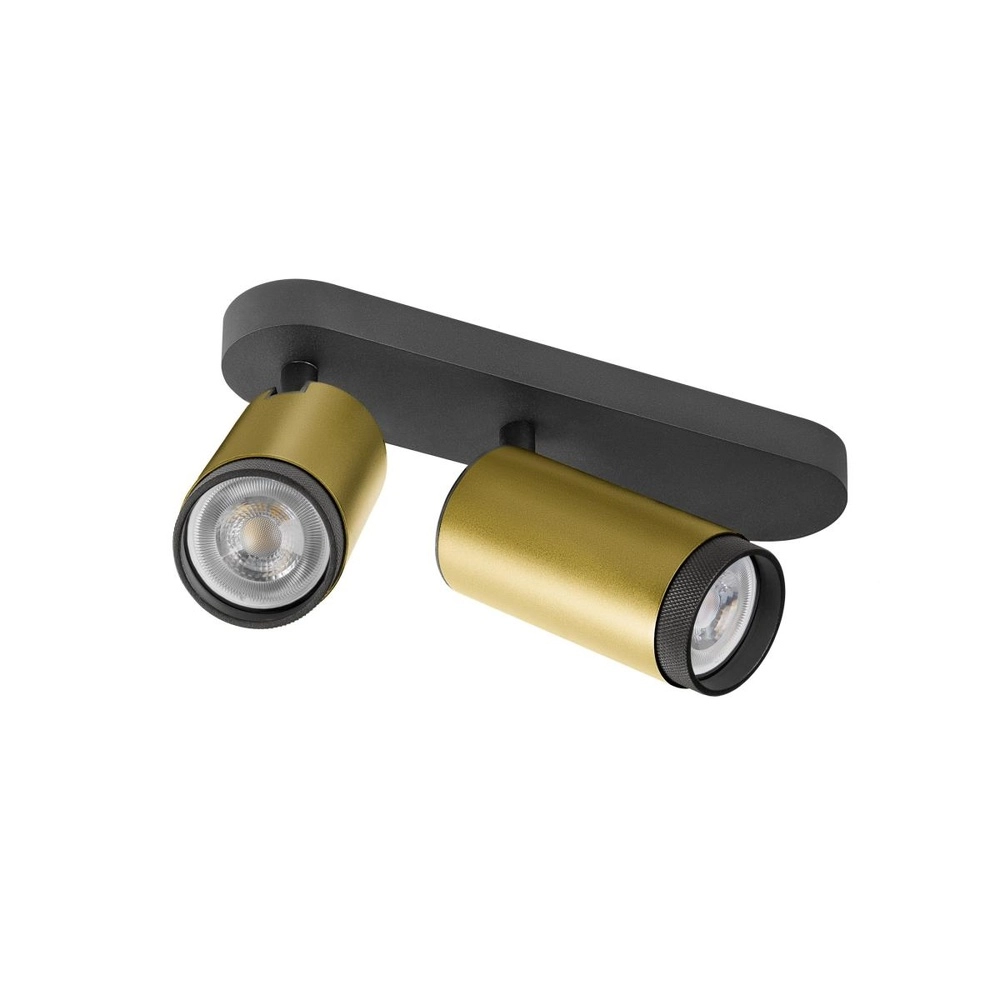 Spot monté en surface Grip! L Or 2 lumières avec anneau noir SLV 4024163304375